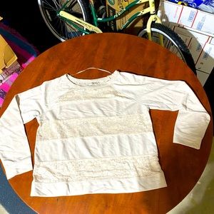 Lauren Conrad white long sleeve blouse